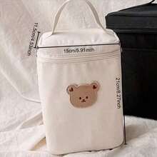 1 Túi đựng đồ cho xe đẩy em bé hình gấu bông cách nhiệt | Túi đựng thức ăn và bình sữa đa năng | Túi đựng tã bỉm dã ngoại có ngăn đựng bình sữa/khăn ướt/núm vú giả - Nhiều màu - Xem 4