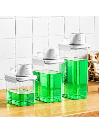 Laundry Detergent Dispenser,Refillable Detergent Bottle With Cap,Leakproof Empty Lotion Sub Bottles Supplementary Container Travel Liquid Bottle For Laundry Room.