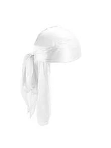 1/2pcs Men Durag Solid Color Silk Elastic Strap Fashionable Pirate Cap, Casual Comfortable Breathable Soft Headwrap Unisex Pirate Hat Pirate Costume