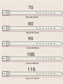 1 pieza Cinturón versátil de mujer con hebilla cuadrada simple, adecuado para vestidos y vaqueros, uso casual en otoño, Halloween - Negro - Ver 6