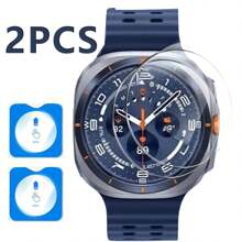 2pcs 9H Tempered Glass Screen Protector Compatible With Samsung Watch Ultra 2025 / Watch Classic 46mm / Samsung Watch 8 40mm/44mm, Compatible With Samsung Watch Classic LTE 46mm / Watch 8 LTE 40mm/44mm, Ultra-Thin Anti-Scratch, Anti-Shatter, High Definition, Bubble-Free, Easy Installation With Alignment Frame