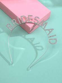 1 件银色头带单身派对装饰水钻伴娘头带适用于新娘送礼会、单身派对、婚礼