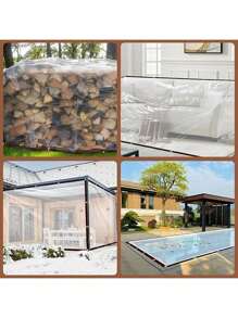 Telo impermeabile trasparente in PVC, telo da tenda, copertura per piante invernali, serra. Telo impermeabile, telo in plastica trasparente, antipolvere, antpioggia, resistente ai raggi UV per coperture da giardino. Adatto per ripari pioggia resistenti su terrazze, verande, giardini, pollai e campeggio. Protezione durevole da pioggia e sole, tenda da sole impermeabile per esterno, caldo e antivento, adatto per uso esterno in inverno.