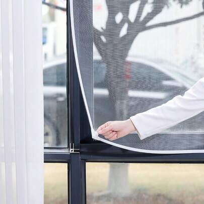 [Dispositivo repelente de mosquitos] Malla magnética para ventana, sin necesidad de perforar, extraíble, red antirrobo invisible, alta densidad a prueba de mosquitos, transpirable y sin sensación de ahogo, se adapta a múltiples tipos de ventanas