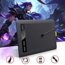 AP1060 Pen Tablet, Smartphone Compatible, Drawing, Painting Software Included, Illustration Contest, 6-Inch Pen Tablet, Tilt Detection Function, No-Charge Pen, 8 Shortcut Keys