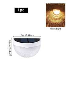 Solar Fence Lights, Deck Lights, Solar Wall Lights, Solar Fence Mounted Outdoor Lights, White LED Lights, Garden, Home, Patio, Yard, Garage, Camping, Halloween, Christmas Party Decor Lighting