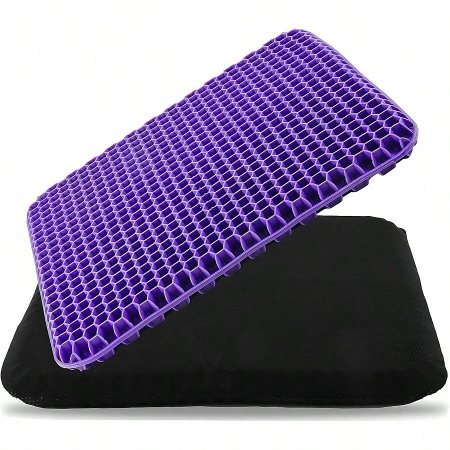 Ergonomic Gel Seat Cushion For Long Sitting Tailbone And Coccyx Pain Relief Office Chair Comfort Wheelchair Pad Chair Cushion For Back Support Comfort Wheelchair Seat Cushions Light Purple V6q1 - 淺紫色 - 查看 1
