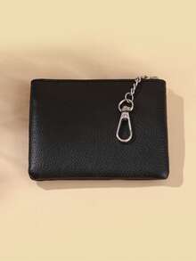 1 件女士涤纶短款钱包零钱包日常硬币收纳袋多口袋拉链硬币和钥匙扣女士钱包迷你钱包钱包小钱包可爱钱包钱包钥匙扣