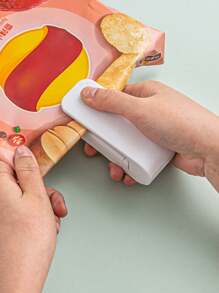 1pc Mini Food Sealer Machine, Portable Household Plastic Bag Sealing Device, Moisture-Proof & Fresh-Keeping