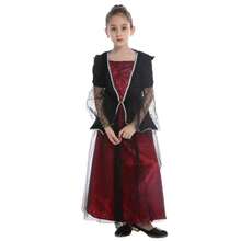 儿童万圣节蝙蝠女巫套装，男童斗篷吸血鬼小角色扮演服装，蝙蝠吸血鬼小男孩套装，适合万圣节狂欢派对 - 彩色 - 查看 2