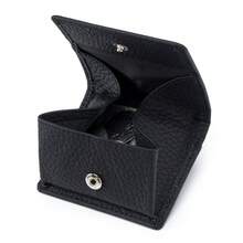 小銭入れ レディース 革 ボックス型 小銭入れ メンズ コインケース ミニ財布 コンパクトサイズ ボタン式 カード 使いやすい コンパクト 薄い こぜにいれ 超軽量 カードケース 通勤のお友に便利 - ブラック - チェックする 2