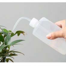 1pc Small Household Watering Can With Long Spout And Bent Spout, Squeeze-Type Pointed Mouth Watering Bottle, Watering Can, Squeeze-Type, Suitable For Flowers, Succulents, Floral Plants, Marked Scale On Bottle Body For Easier Use