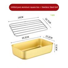 1 pieza, Bandeja de hornear de pan de aluminio resistente a altas temperaturas de 7 pulgadas/8 pulgadas/9 pulgadas, molde de horneado DIY, molde de horneado, caja de hornear rectangular, molde rectangular antiadherente para hornear queso y pasteles, resistente a altas temperaturas, fácil de limpiar, adecuado para reuniones familiares
