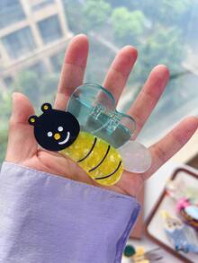 Hair Clips 1pc New Design Small Bird, Flamingo, Parrot, Owl, Shark Acrylic Hair Clip, Stylish Cartoon Bee Hair Accessory, Simple Elegant Acrylic Claw Clip, Side Hairstyle Decoration, Cute Bird, Crane For Ponytail, Hair Claws For Women Hair Accessories, School Stuff, College Fall Winter For Vacation Outfits Woman