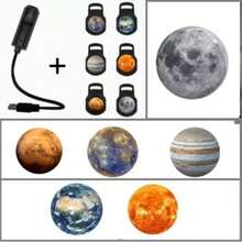 1/3/6/10 Pieces LED Starry Sky Projector Light, USB Interface, Special Planet Picture Replacement, 360 Degree Night Light Projector, Gift, Halloween Decoration, Room Decoration, Photo Background, Wall And Ceiling - Mood Projector Light - View 17