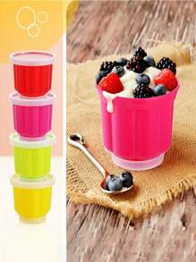 6/12 Packs Silicone Pudding Molds With Lids, Easy Release Non-Stick Octagon Jelly Molds Set For Mousse, Ice Cream - Perfect For Birthday Party Supplies, Camping Dessert, Home Baking, Christmas & Eid Gift