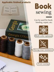 1 卷蜡线，150 米/164 码皮革缝纫线，手工缝纫线，适用于手工缝制皮革、装订和初学者手工 DIY