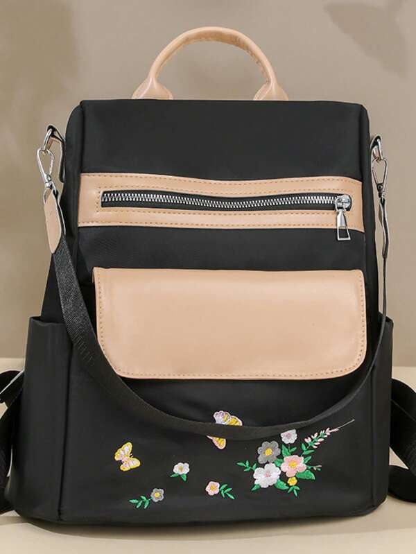 2025 New Fashion Versatile Oxford Cloth Backpack, Women Casual Anti-Theft Travel Small Bag, Canvas Handbag
