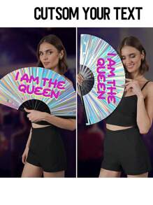 1pc Customizable Folding Fan,Custom Folding Fan, Large Folding Hand Fan Men/Women Rave Fan, Chinese Kung Fu Tai Chi Hand Fan Black Vintage Foldable Hand Fans,High-Quality Fabric Folding Fan, Carnival Fan, Party Fan, For Cooling, Party Decoration, For Dancing, Festival, Gift, Home Decorations