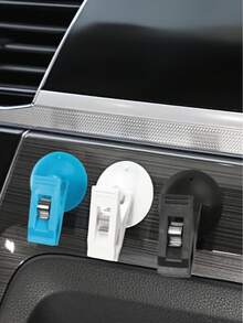 Clip universali in plastica per finestrini d'auto con ventosa - Clip multifunzione nere per parasole, tende, asciugamani, biglietti da visita e documenti, supporti rimovibili, facile installazione e rimozione, ideali per organizzare gli elementi essenziali dell'auto, Morsetto con ventosa per vetro auto