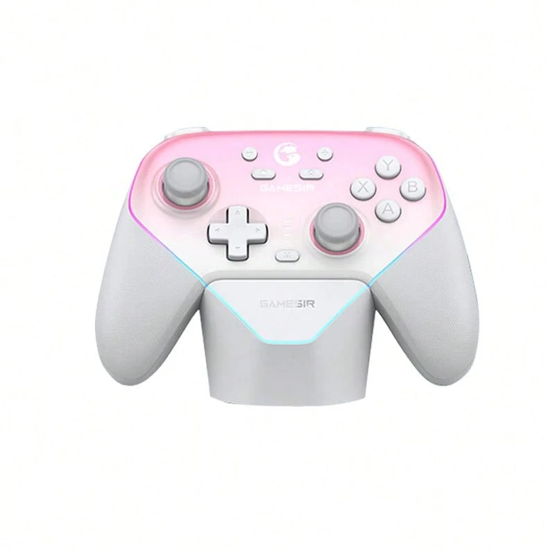 GameSir-T4n Pro Wireless Controller - Sakura Pink, High Sensitivity Mechanical Keys, E-Sports Level Control Experience, Multi-Platform Compatible