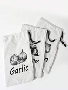 Reusable Vegetable Storage Bags, Non-Woven Fabric Bags With Drawstring, Side Zipper Design, Portable Home Shopping Bag, Anti-Sprouting, Suitable For Storing Potatoes, Onions, Garlic, Camping Fruits And Vegetables, Convenient And Practical. - Multicolor - View 12