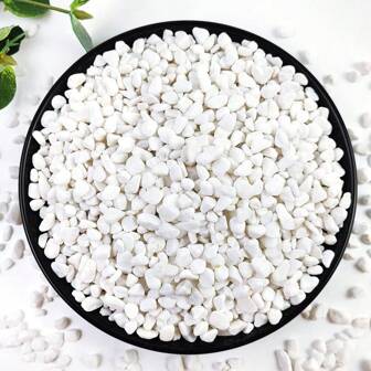 100-500g-Pebbles For Plants, Rocks, River Rocks For Landscaping, Plants White Pebbles Mini Decorative Rocks White Stone Garden Landscape Fish Tank Vase Filled Cactus Succulent Plant Aquarium Bonbon White Rocks