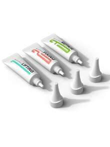 BLACKWINGS 3pcs Set: 6g Eyelash Perming Solution, Silicone Eyelash Curler, Eyelash Lift Rod, Makeup Beauty Tools, Reusable Eyelash Lift Pads - White - View 6