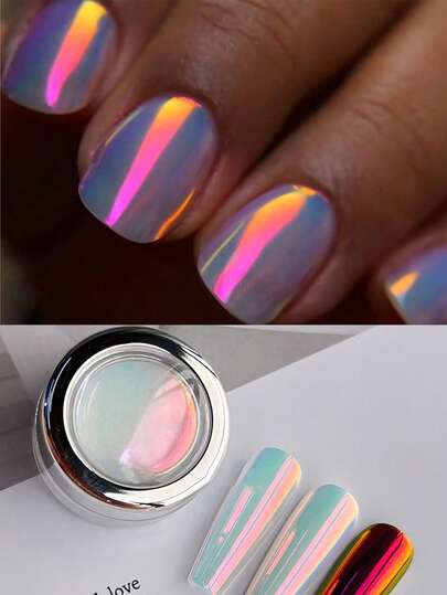 0.3g/件 红色极光变色龙指甲粉，霓虹粉，用于DIY美甲装饰，变色光学指甲粉