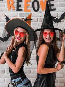 12 piezas - Gafas de fiesta con forma de corazón rojas, gafas sin montura de color arcoíris con forma de corazón, accesorio de celebración de festival, gafas unisex con corazones conectados para fotos, Día de la Madre, Graduación, Fiesta, San Valentín, Favor, Boda (Rojo), Halloween, Navidad