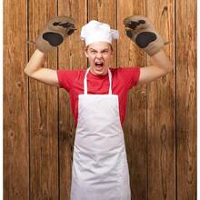 BEAR HANDS Oven Mitts Quality Cotton With Heat Resistant Silicone Fun And Function Kitchen Gadgets Funny White Elephant Gift Great Gift For Home Cooks Bakers And Animal Lovers - 棕色 - 查看 3