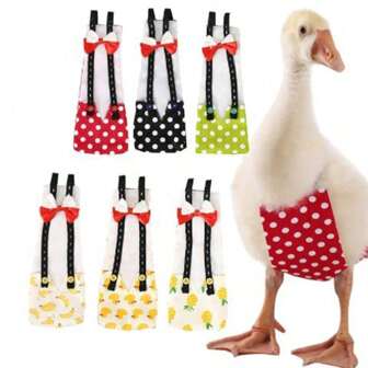 Adjustable Bowknot Duck Design Pet Diaper, Non-Waterproof, Hand Washable