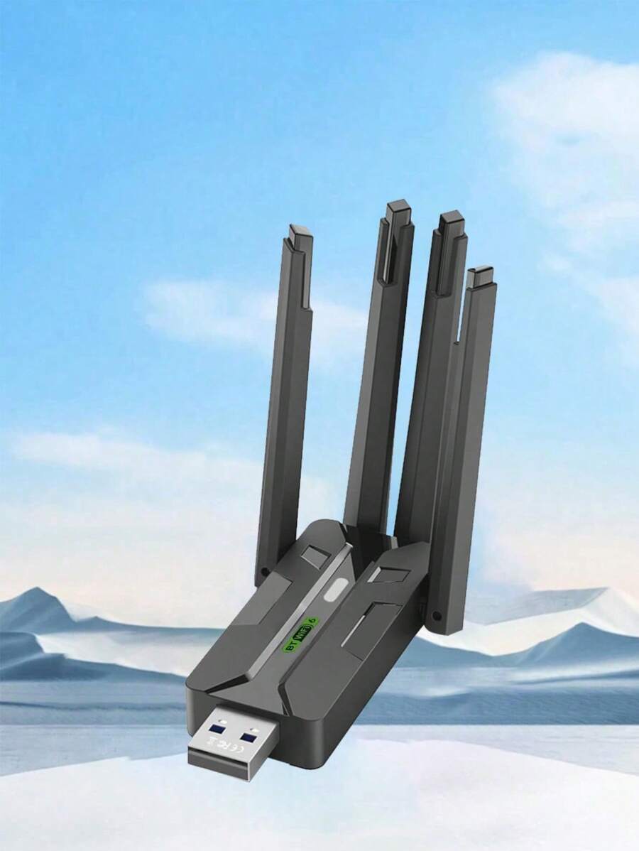 Driver-Free Wireless Network Card, WiFi6 High-Speed 5G Dual-Band USB Computer Receiver