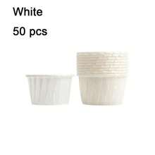 Envoltorios de papel para magdalenas de 50 piezas, estuches para tazas de hornear, cajas para Muffins, herramientas de decoración de pasteles de cocina, molde para pasteles KUQA - Blanco - Ver 11