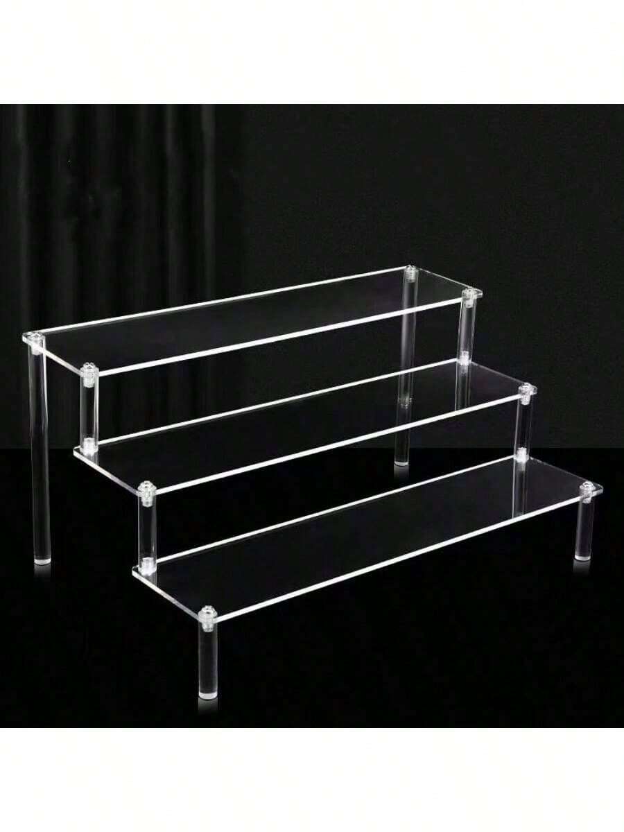 Transparent Acrylic Display Stand, Cupcake Dessert Collectibles Cosmetics Display Rack, Transparent Acrylic Kitchen Bathroom Living Room Storage Rack, Tabletop Decorative Rack / Multi-Purpose Transparent Tiered Storage Rack, Perfume Display Rack, Storage Rack, Essential Oil Display Rack, Simple Acrylic Tiered Rack, Bottle Storage Bamboo Tiered Rack, Multi-Tier