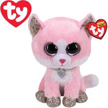 TY Plush Doll, Ty Beanie Boos Lillibelle Pink Kitten, Blue Glitter Eyes, Soft & Plush Stuffed Animal, Original 6 Inch, Christmas Gift - Multicolor - View 17