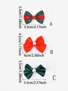 10/20/30 piezas Mini Lazos Navideños, Pequeños Lazos Rojos y Verdes Hechos a Mano para Decoraciones de Árbol de Navidad, Manualidades DIY, Suministros para Decoración de Navidad, Acción de Gracias, Boda y Fiesta