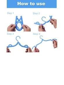 1/5/10/12 Pcs Travel Hangers - Cruise Ship Essentials Portable Folding Clothes Hangers Travel Accessories Foldable Clothes Drying Rack For Travel - Multicolor - View 3