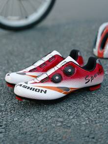 1 双男女通用公路自行车鞋,PU 鞋面防滑外底,四季皆宜,SPD Racing City 公路自行车运动鞋,轻便时尚户外步行自行车鞋 - 紅色 - 查看 3