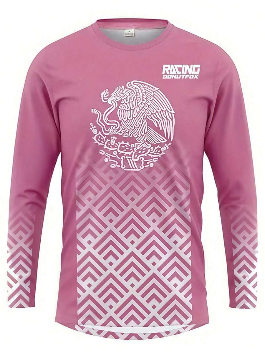 DONUTFOX 山地自行车运动服骑行服赛车衫 MTB BMX ATV T恤 男式健身衫长袖T恤 速干透气衬衫 2025