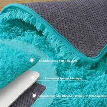 Super Fluffy Rug For Bedroom, Modern Shag Area Rugs, Soft And Cozy Plush Carpet For Kids,Girls Boys And Teens Decorations For Living Room Dorm Nursery Classroom - 水鴨藍 - 查看 9