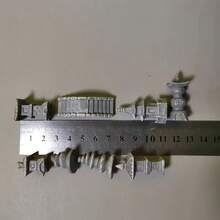 8 件套日本花园桥微型模型套装包含 8 种混合仙女花园配件，适用于 DIY 玻璃罐花园、盆景、微景观装饰，灰色树脂材料 - 彩色 - 查看 6