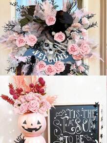 16PCS Artificial Roses Flowers Bouquet, Rayon Flowers Realistic Rose Bouquet With Long Stems, Bride Holding Bouquet, Wedding Decoration, DIY Wreath Materials, Birthday Party Decoration Materials, Home Dining, Living Room, Vase, Outdoor Garden