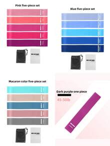 Fitness Resistance Bands, Fitness Bands Resistance Bands Set, 5 Resistance Levels, Multi-Color Fitness Bands For Indoor And Outdoor Fitness, Leg Strength Training, Rehabilitation, Yoga