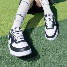 Nike COURT VISION女鞋低筒運動休閒鞋復古板鞋 - 黑與白 - 查看 8