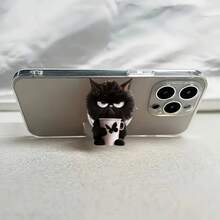 1个可爱猫咪元素亚克力猫形手机支架，带可调节支架，适用于大多数智能手机，防震设计，送给女孩的绝佳礼物，兼容 16 Pro/16/15/14/13等手机，母亲节生日礼物 - 查看 2