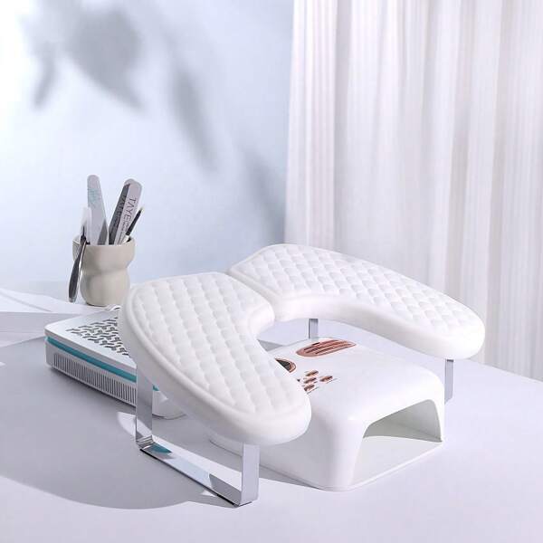 Arm Rest For Nails,U-Shaped Manicure Nail Hand Rest Pillow Cushion,Foldable PU Leather Nail Tech Arm Rest For Nails Tech,Foot Hand Rest.High Quality Materials: The Nail Armrest Pad Is Made Of High-Quality PU Leather Material, Filled With High-Density Sponge, With Anti Slip Fish Pattern Design.