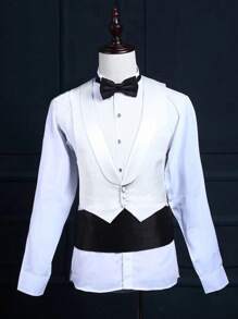 3 Pieces Men's Self-Tie Bow Tie, Cummerbund & Pocket Square Set | Formal Wedding Tuxedo Accessories For Groom & Groomsmen. Fall, Autumn, Halloween Autumn-Winter Accessories,Suitable For Teens, Youth,Men,Casual, Outdoor, Athletic, Vacation, Graduation Gifts, Birthday, Daily Wear Halloween, Casual, Business, Street, Boho, Western, Outdoor, Gift For Men, Husband, Boyfriend, Father, Dad, Christmas