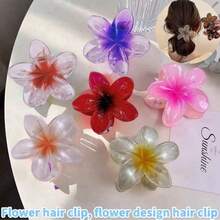 2 件/1 件多色发夹，女神专属头饰，发夹套装[日常使用舒适]-浴室发饰，优雅花卉发夹，复古花卉发夹，优雅塑料发夹返校必备品，新款彩色菊花发夹，亚克力发夹，花爪，优雅奢华的女士发饰，侧