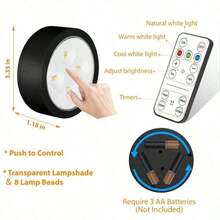 6/3/1件套LED无线金属壁灯，磁性壁灯，LED艺术展示灯，电池供电无线LED绘画灯，夜灯，适用于墙面装饰、家居装饰、床头柜、卧室、书房、楼梯、走廊、室内装饰、相框艺术肖像、圣诞装饰，150mAh遥控器